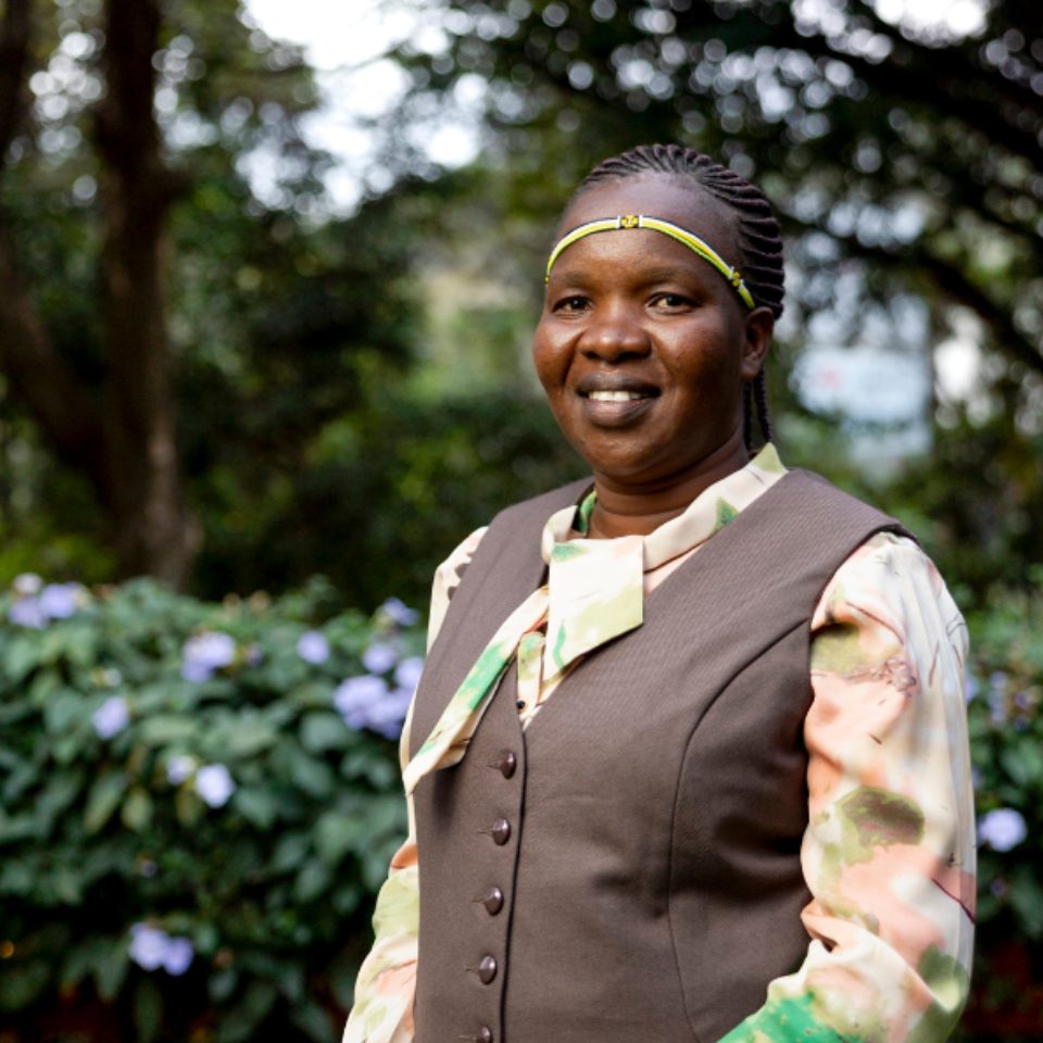 A portrait photo of Dr Caren in Kenya.