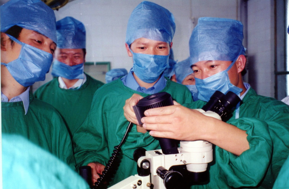 Training local surgeons has always been about creating lasting change. These doctors are preparing an operating microscope during a surgical workshop in China, building the skills needed to restore sight in their own communities.