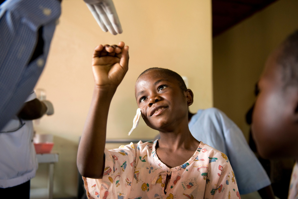Collins had been blind from cataract since infancy and was turned away from school because he could not see the blackboard. After surgery at a Foundation-supported hospital, he could return to school and dream of becoming a doctor.