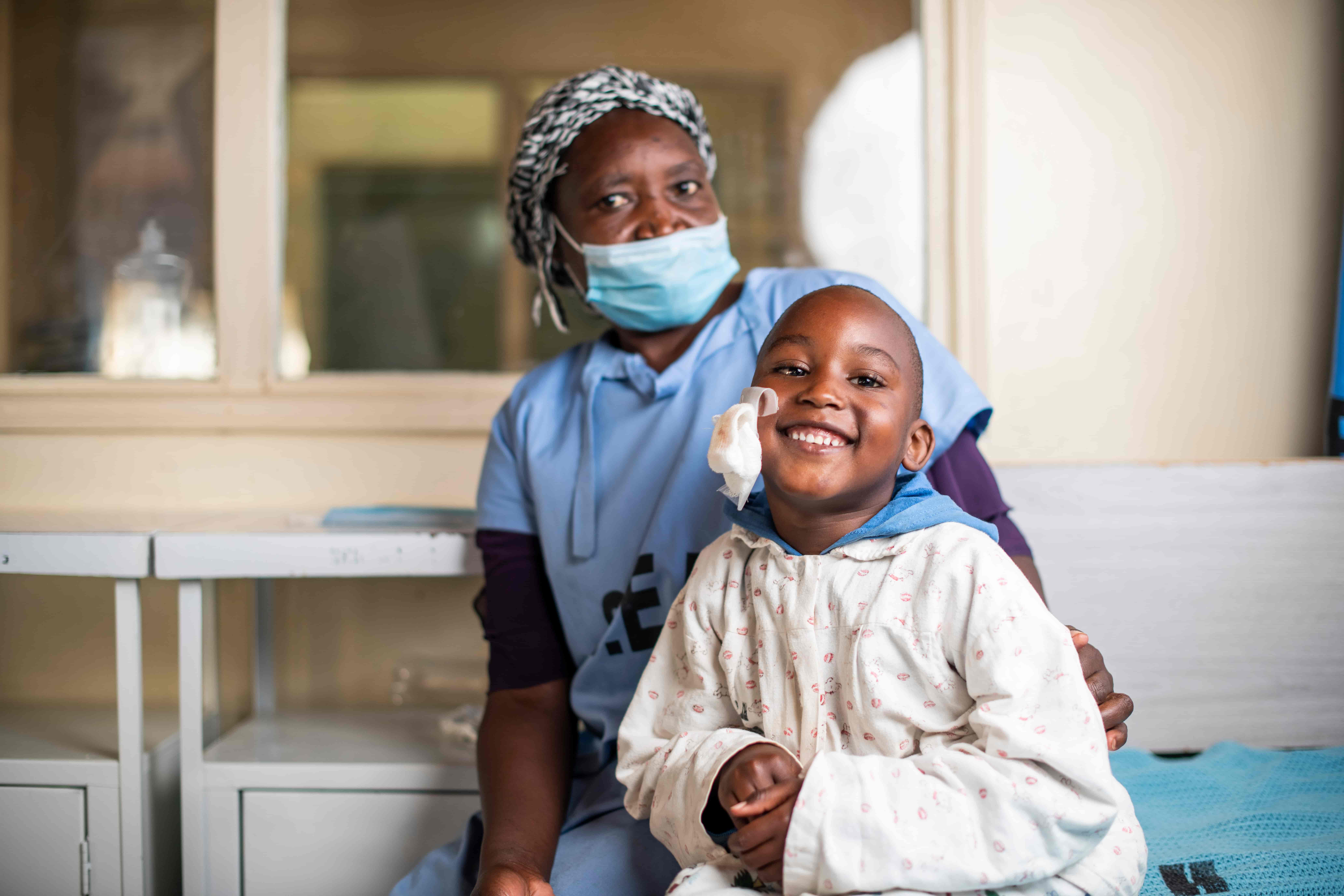 Mbugua after getting her patch off in Kenya, 2021.