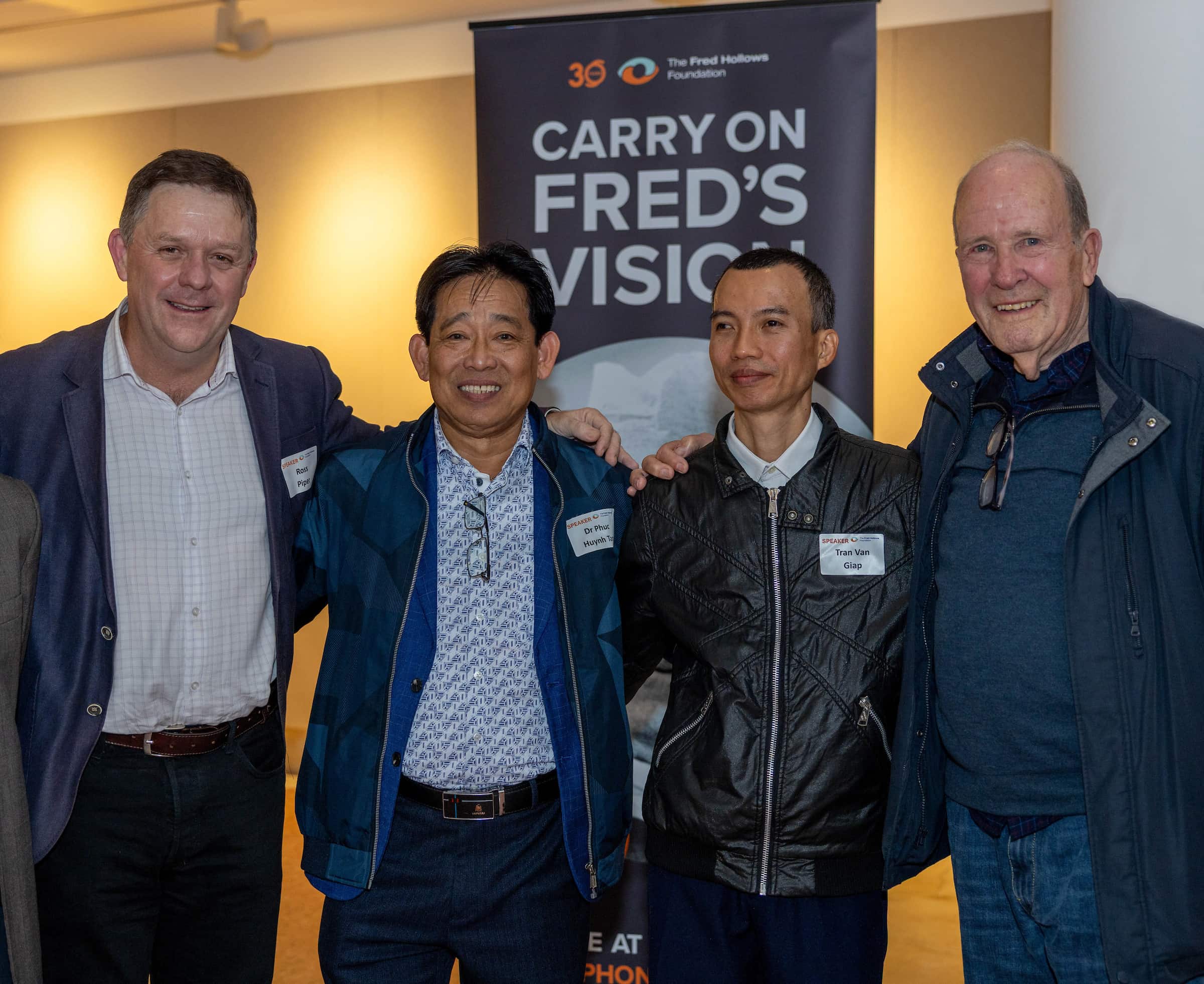 Left to right - Ross Piper, Dr Phuc, Giap and Michael Johnson.