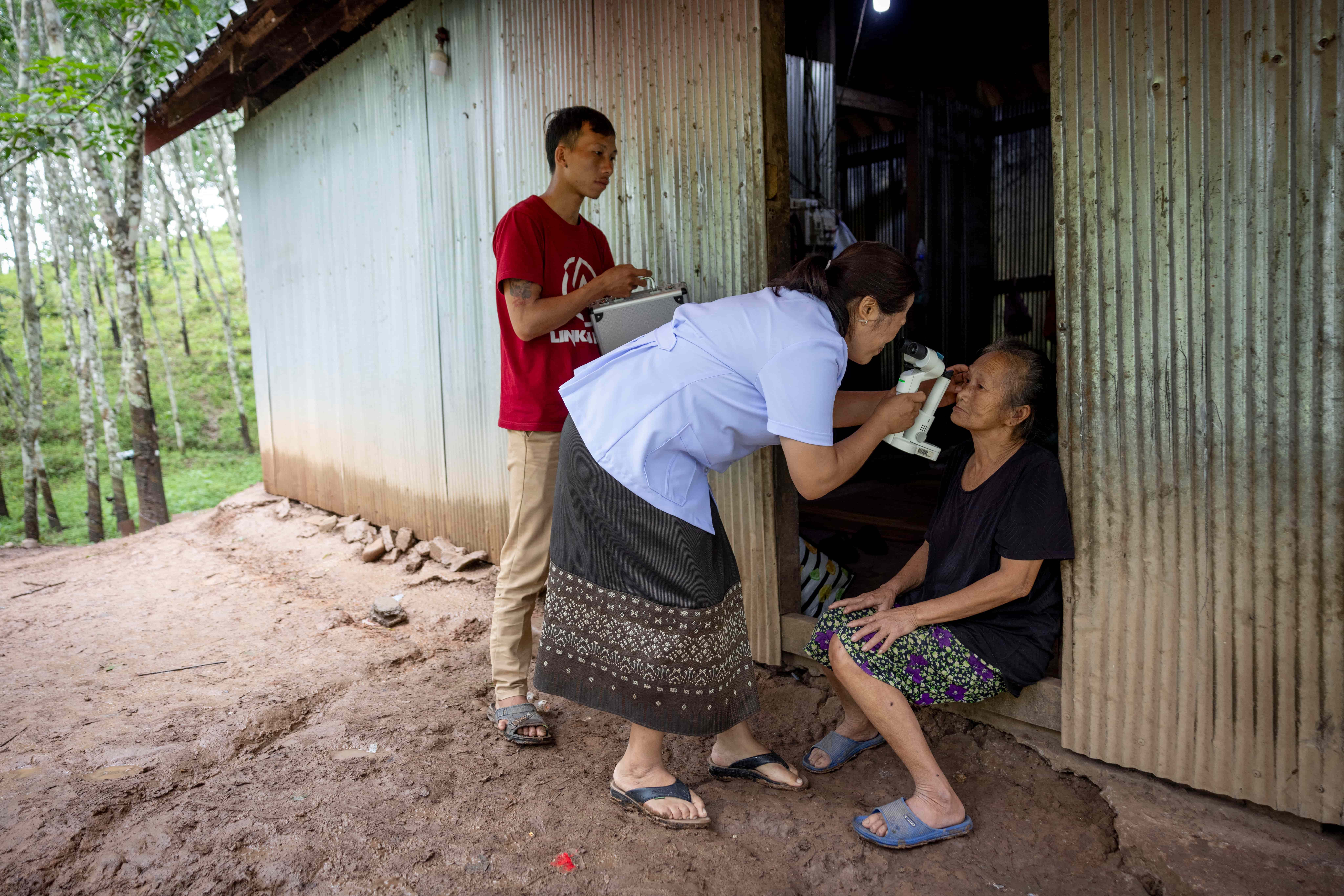 Yerng, 78, is looking forward to returning to farming and raising chickens after cataract surgery restored sight in her right eye. Living in a remote village in Laos, her vision loss had made it difficult to work and left her reliant on her son for support.