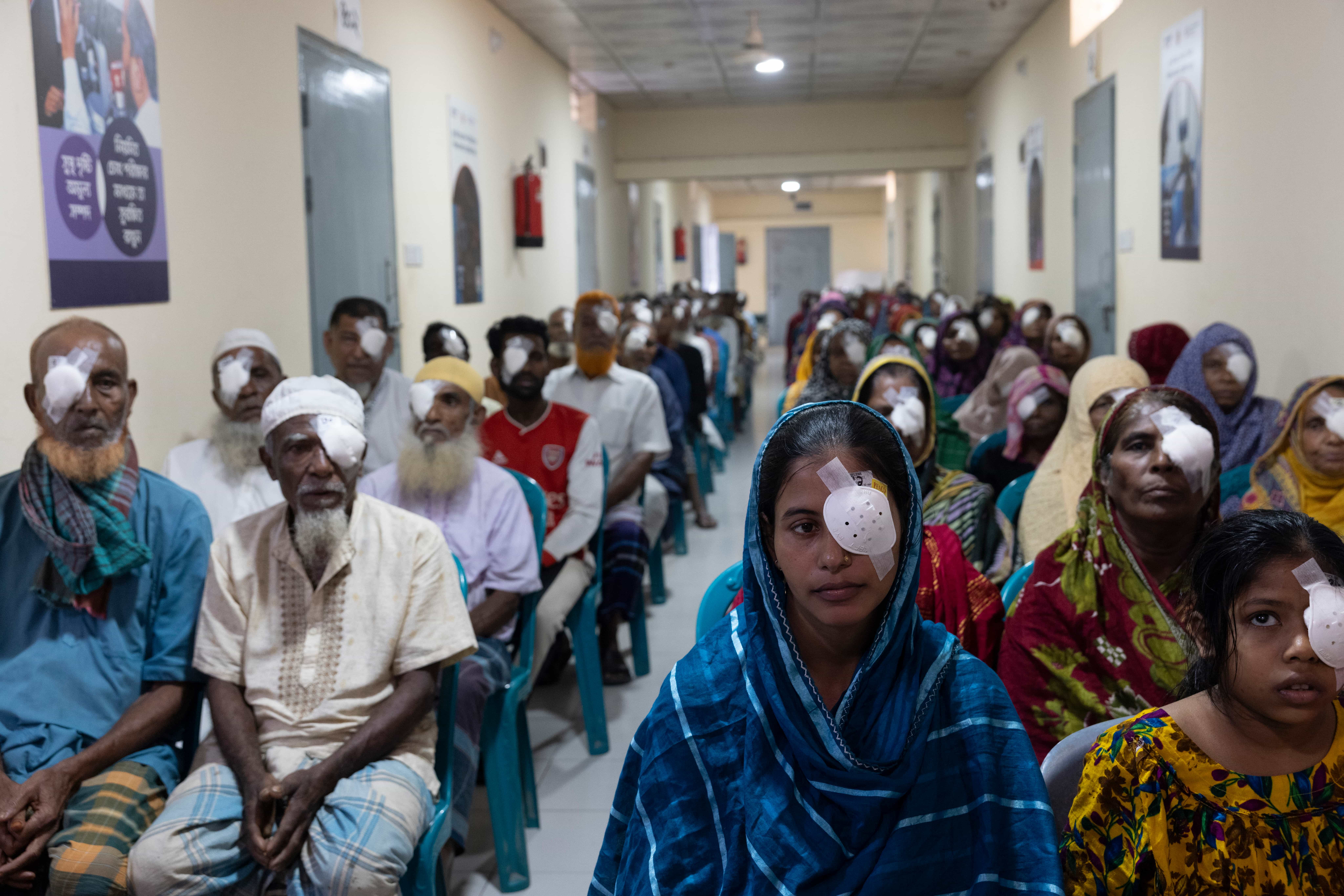Patients in Bangladesh post surgery