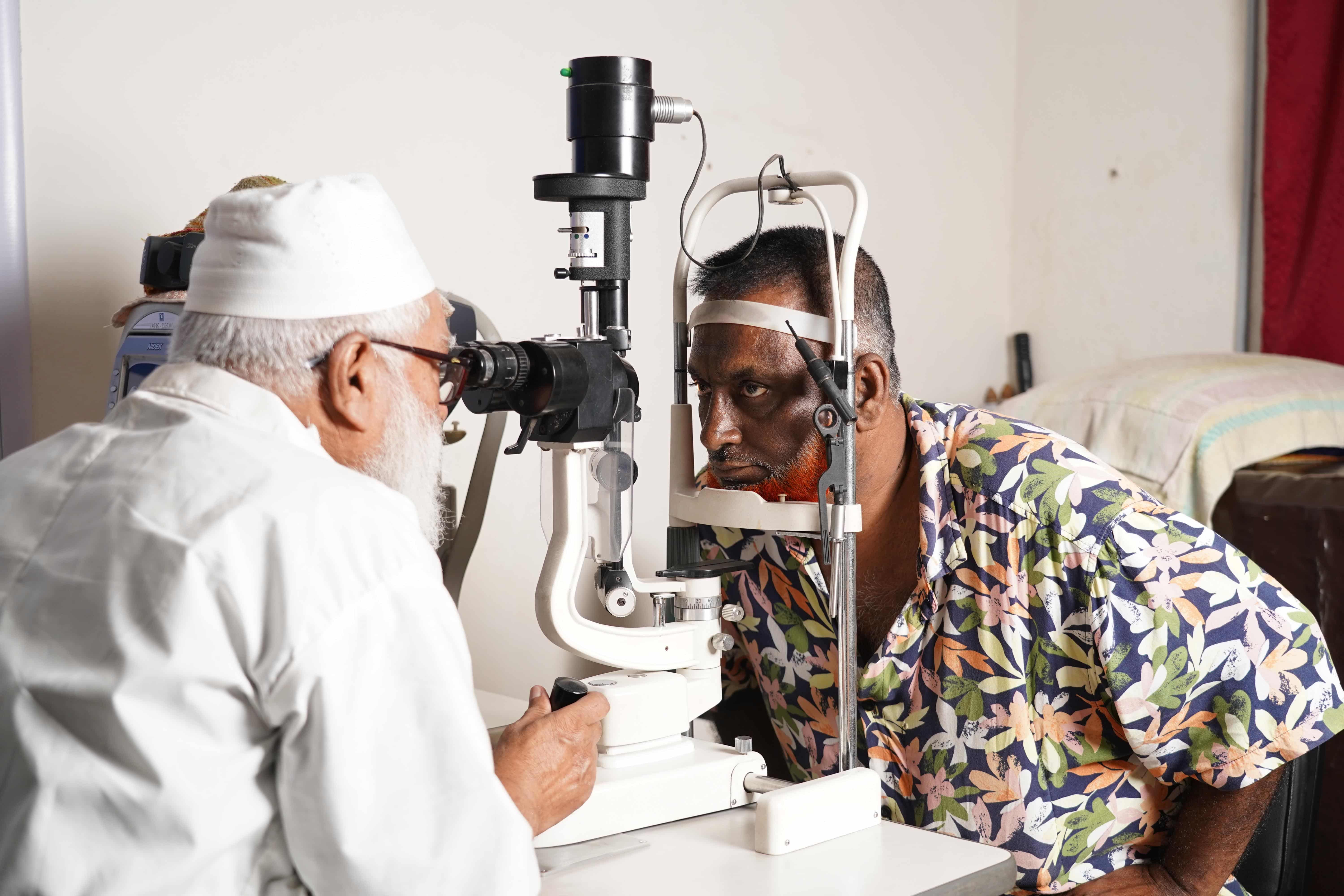 After years of vision loss caused by diabetic retinopathy, Nazmul Hossain can see again following sight-saving treatment in Barisal, Bangladesh.