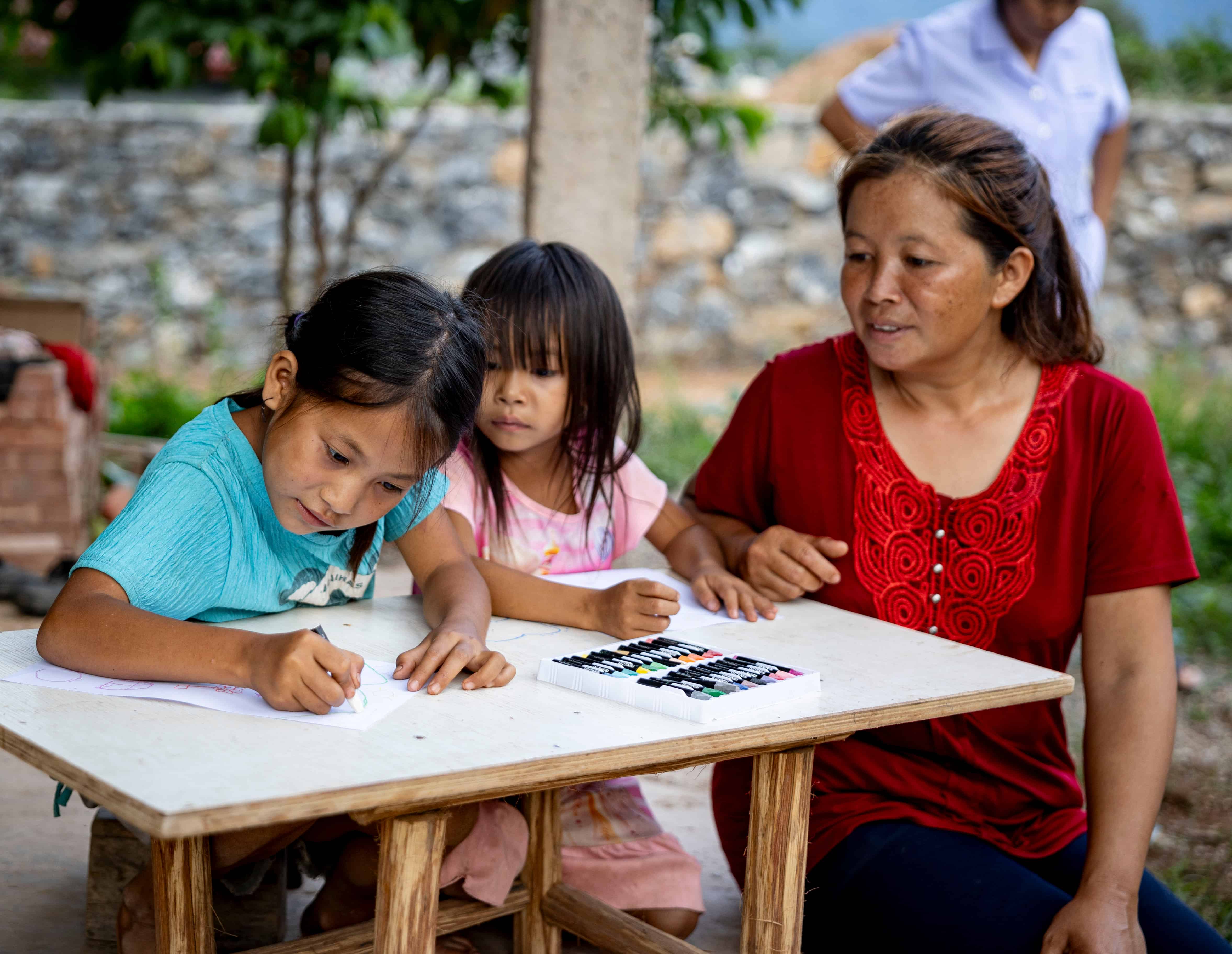 Six-year-old Chansouk from Oudomxay, Lao People's Democratic Republic, can see and play with friends again after cataract surgery supported by the Australian NGO Cooperation Program and Dr Senglar Laosern. She dreams of becoming a doctor.
