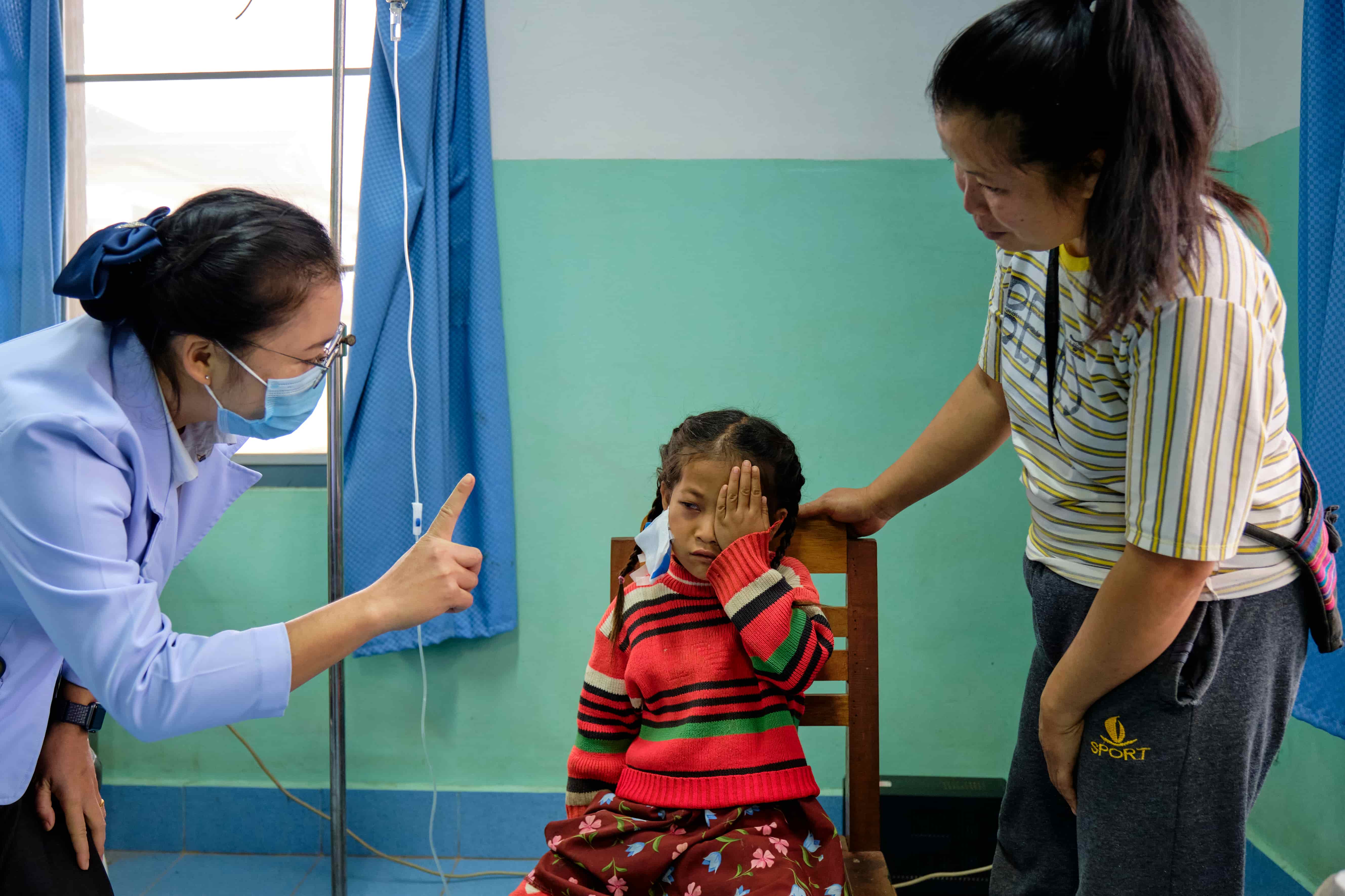 6-year-old Chansouk from Oudomxay, Lao PDR, experienced a traumatic eye injury after an accident involving an explosion near her home, which led to worsening vision and a cataract in her right eye. Her case shows how childhood blindness can result from preventable injury, and the importance of timely access to specialist eye care in rural communities.