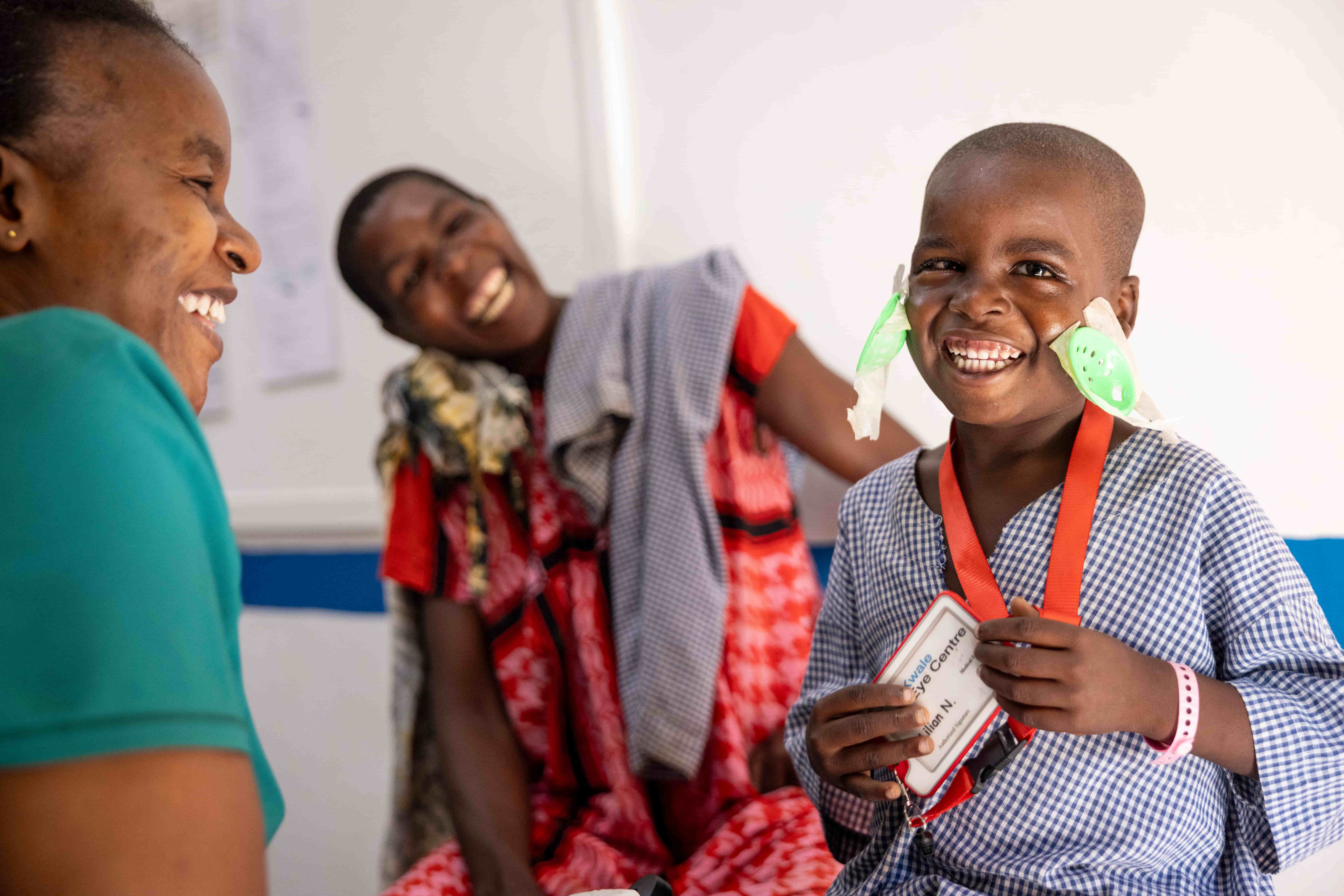 After cataract surgery, Jira&rsquo;s eye patch is removed in Kenya&rsquo;s Kwale County. Restoring sight means children like Jira can return to school, regain independence, and reconnect with the world around them.